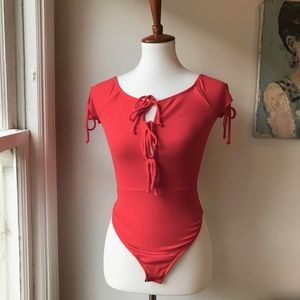 After Party Nasty Gal Leotard with Ties